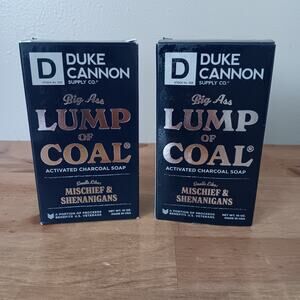 Duke Cannon Big Ass Lump Of Coal - Set Of 2 - Big Brick of Soap Naughty Santa